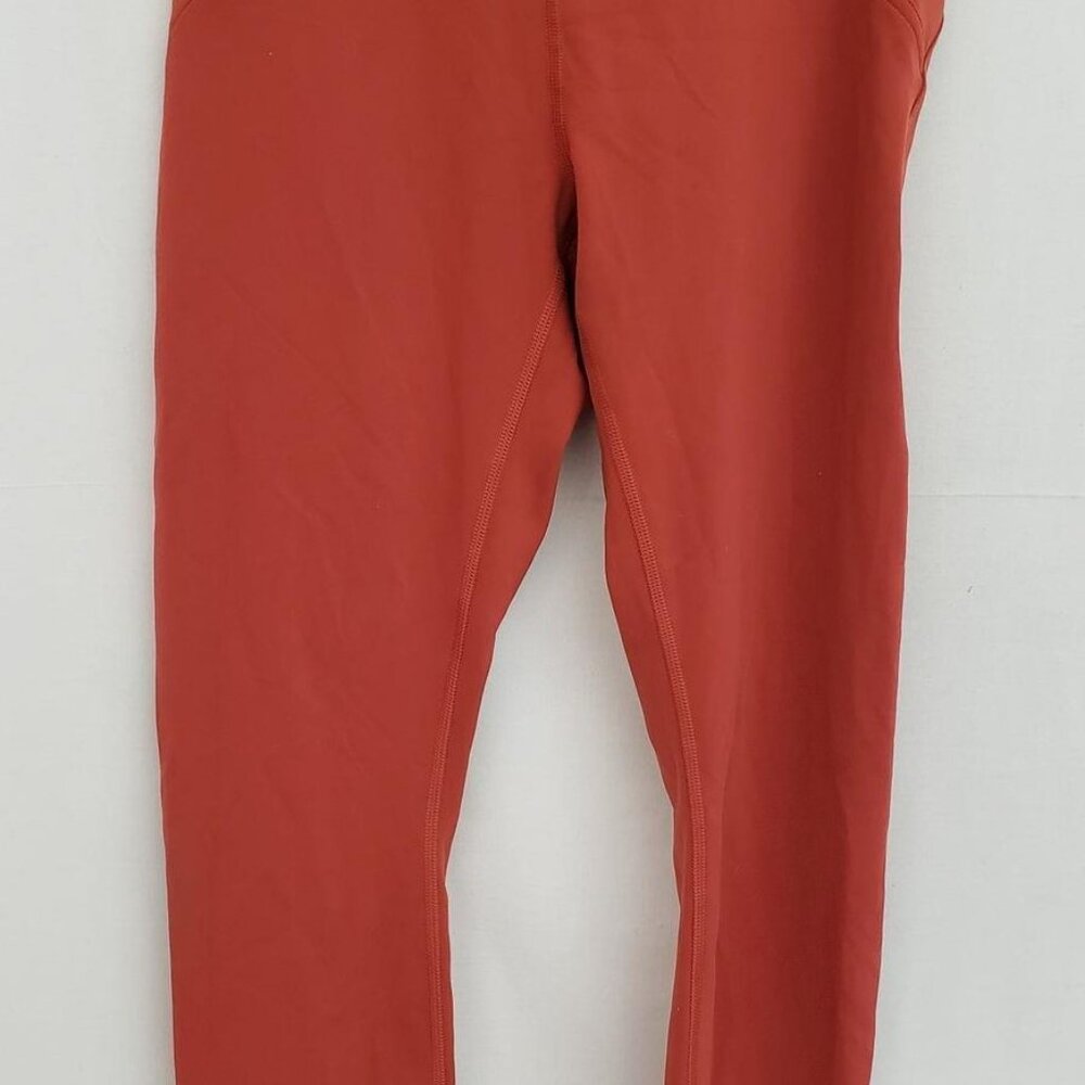 Women's Lululemon Burnt Orange Leggings Athletic Pants Sz 8
